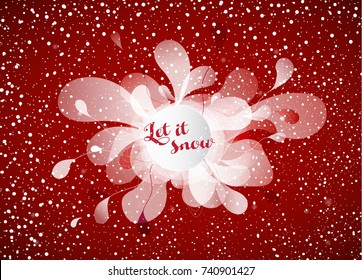 Abstract background with snowflakes. Vector art