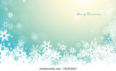 Abstract background with snowflakes. Vector art