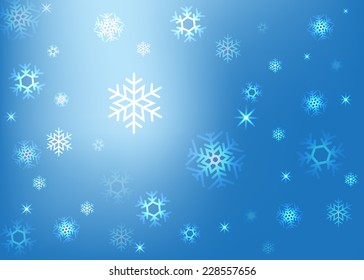 abstract background with snowflakes vector illustration