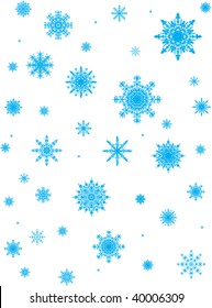 Abstract background with snowflakes vector illustration