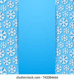 Abstract background with snowflakes. Vector illustration.
