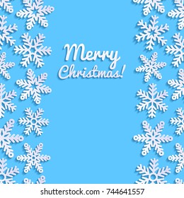 Abstract background with snowflakes. Vector illustration.
