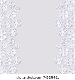 Abstract background with snowflakes. Vector illustration.
