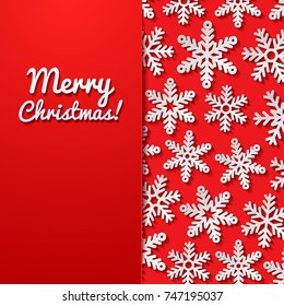 Abstract background with snowflakes. Vector illustration.
