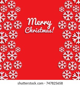 Abstract background with snowflakes. Vector illustration.