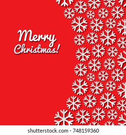 Abstract background with snowflakes. Vector illustration.
