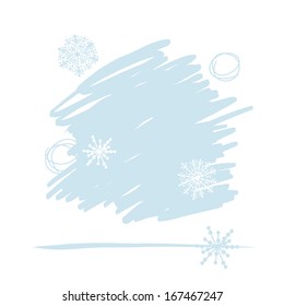 Abstract background with snowflakes for your design