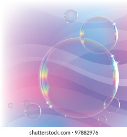 abstract background with soap bubbles and sparks