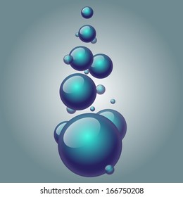 Abstract background with soap bubbles.  Water drops. Vector illustration eps10