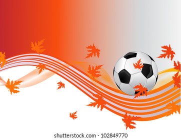Abstract background with soccer ball