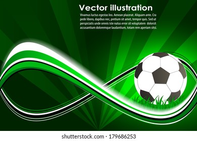 Abstract background with soccer ball