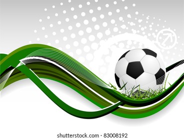 Abstract background with soccer ball