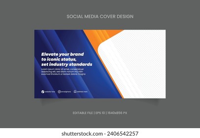 abstract background social media banner. business banner template design.