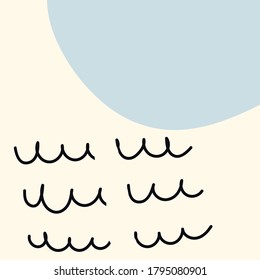 Abstrakter Hintergrund für Social-Media-Plattform, Geschichten, Banner mit abstrakten Formen blauer Farbe und С haotischen Linien . Visuelles Design für Ihre sozialen Netzwerke, persönlicher Blog, Shop.