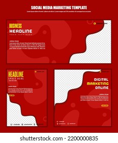 Abstract Background Social media post template modern design, for business digital marketing online