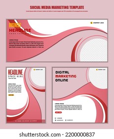 Abstract Background Social media post template modern design, for business digital marketing online