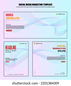 Resumen Antecedentes Medios sociales post diseño moderno, para marketing digital de negocios en línea, pancarta y plantilla de afiches