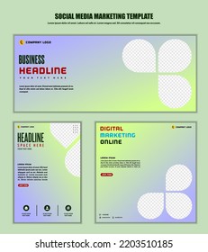 Abstract Background Social media post modern design, for business digital marketing online, banner and poster template.