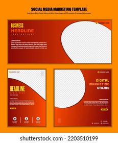 Resumen Antecedentes Medios sociales post diseño moderno, para marketing digital de negocios en línea, pancarta y plantilla de afiches