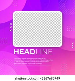 abstract background. social media post modern. pink and purple gradation. pattern circle. memphis. eps 10