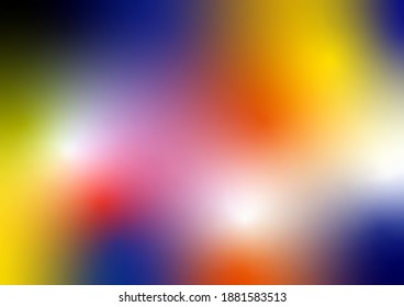 Abstract background with sofft multi colour of yellow, blue, orange, pink, red, green , purple and back. Vector illustration blurred gradient. Concept for graphic design banner or poster background.