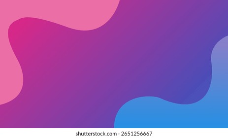 Plano de fundo abstrato com formas de gradiente amorfo e suave em uma paleta azul e roxo temperado. Um design profundo e sereno com uma estética suave e fluente.