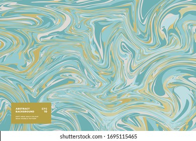 Abstract  Background - Soft Aqua Gold Colour Wave Marble Pattern fits for : Wall Art, Background, Wallpaper, Decoration, Simple Elegant and Luxury Prints Material