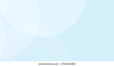 Abstract Background with Soft Blue Arcs and Circles for Elegant Design Elements