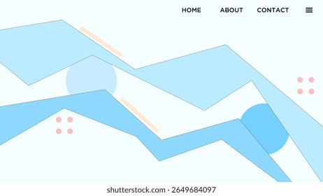 ABSTRACT BACKGROUND SOFT BLUE COLORFUL DESIGN WITH GEOMETRIC SHAPES VECTOR TEMPLATE GOOD FOR MODERN WEBSITE, WALLPAPER, COVER DESIGN 