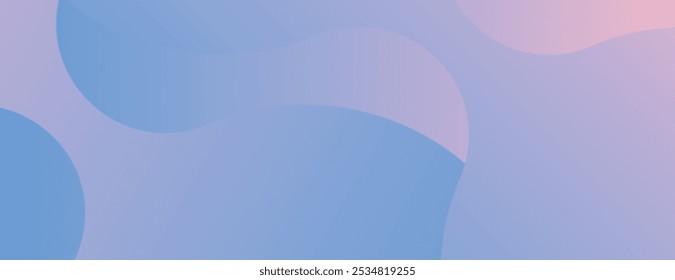 Abstract background with soft blue and pink hues. The background smooth, flowing shapes and a subtle gradient texture. Blue and pink dominate. Vector. Gradient flowy background. Blue background vector