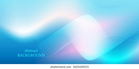 An abstract background in soft blue and pink tones, arranged with curves and gradients that give a light and transparent feel. The gently flowing lines and light create a sense of movement and depth.
