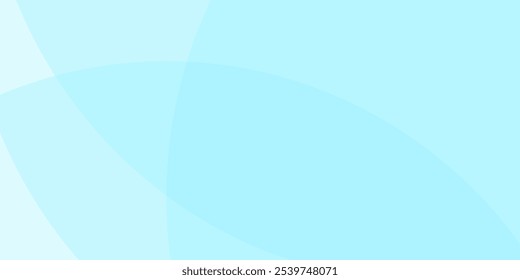 Fundo abstrato com tons de azul suave e sobreposição de curvas translúcidas, criando um efeito minimalista e calmante. Ilustração vetorial