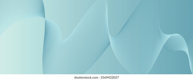 Abstract background with soft blue tones, featuring smooth, flowing lines. The blue background has a subtle, wavy texture. Minimal abstract wavy gradient vector background