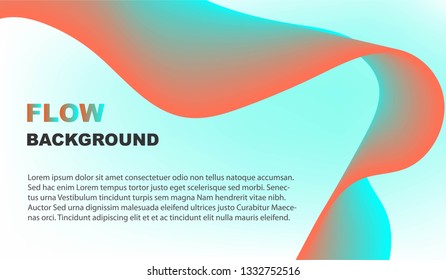 Abstract background with soft colorful design. Flow composition vector 