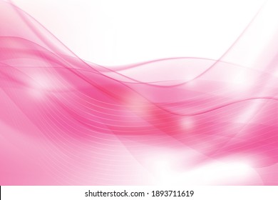 Resumen de la curva suave de fondo y fusión con el elemento de línea y solapamiento con el espacio de copia, fondo rosa, ilustración vectorial
