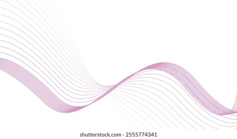 Abstract background soft curve and blend with line and overlap element with copy space, pink background, vector illustration