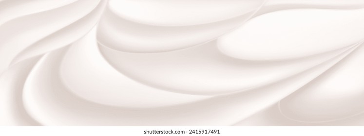 Abstract background of soft curved surfaces in beige tones