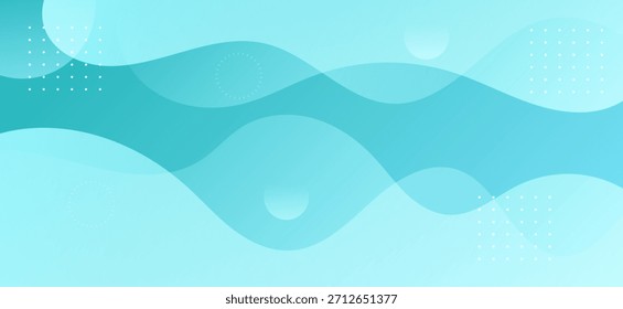 Abstrakter Hintergrund mit sanften, türkisblauen Wellen und sauberem, modernem Stil. Perfekt für Präsentationen, Poster und digitale Designs.