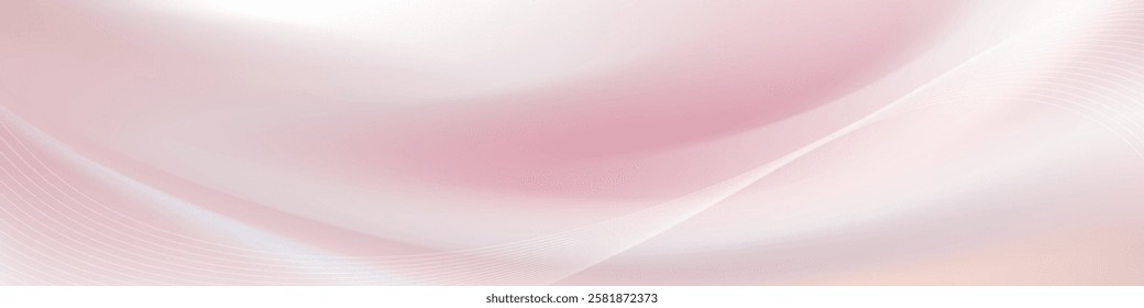 Abstract background with a soft  flowing pink whisper