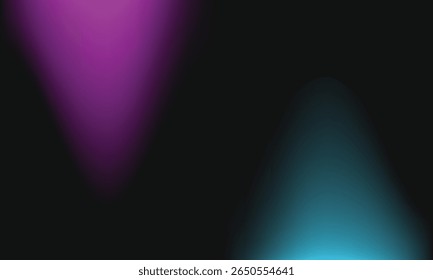 Abstract background with soft glowing beams of purple and teal light against a dark backdrop
