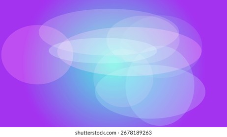 Abstract background with soft, glowing bokeh circles in pastel blue, pink, and purple hues on a vibrant purple backdrop.