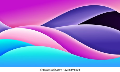 Abstract background soft gradient color and dynamic shadow on background .Vector background for wallpaper,banner. Eps 10