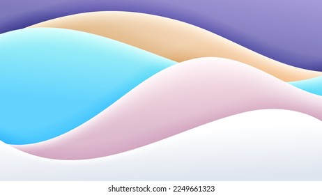 Abstract background soft gradient color and dynamic shadow on background .Vector background for wallpaper,banner. Eps 10