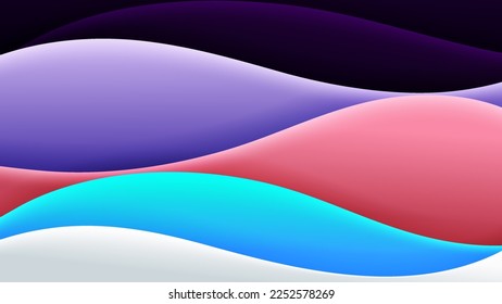 Abstrakter Hintergrund, weiche Farbverlauf-Farbe und dynamischer Schatten auf Hintergrund .Vektorhintergrund für Tapete,Banner. EPS10