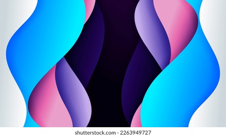 Abstrakter Hintergrund, weiche Farbverlauf-Farbe und dynamischer Schatten auf Hintergrund .Vektorhintergrund für Tapete,Banner. EPS10
