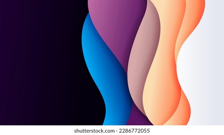 Abstract background soft gradient color and dynamic shadow on background .Vector background for wallpaper,banner. Eps 10