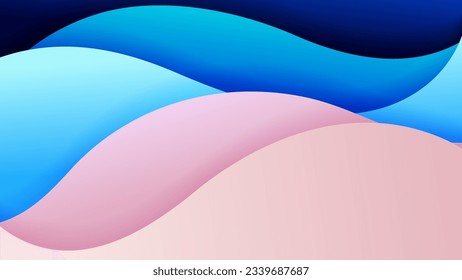 Abstract background soft gradient color and dynamic shadow on background .Vector background for wallpaper. Eps 10