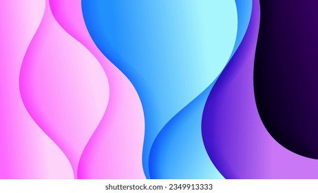 Abstract background soft gradient color and dynamic shadow on background .Vector background for wallpaper. Eps 10