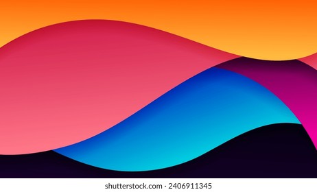 Abstract background with soft gradient color and dynamic shadow on background .Vector background for wallpaper. Eps 10