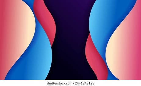 Abstract background with soft gradient color and dynamic shadow on background .Vector background for wallpaper. Eps 10
